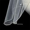New Pearl Decoration Bridal Veil Mesh Two Layer Wedding Veils Elegant with Comb Bow Veils Hair Accessories