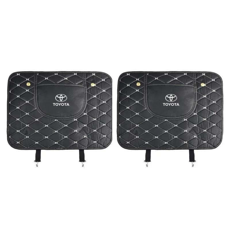 Car Seat Back Storage Protective Pad Prevent Kick Mat for Toyota Land Cruiser Camry Highlander Corolla Yaris Chr Auris RAV4