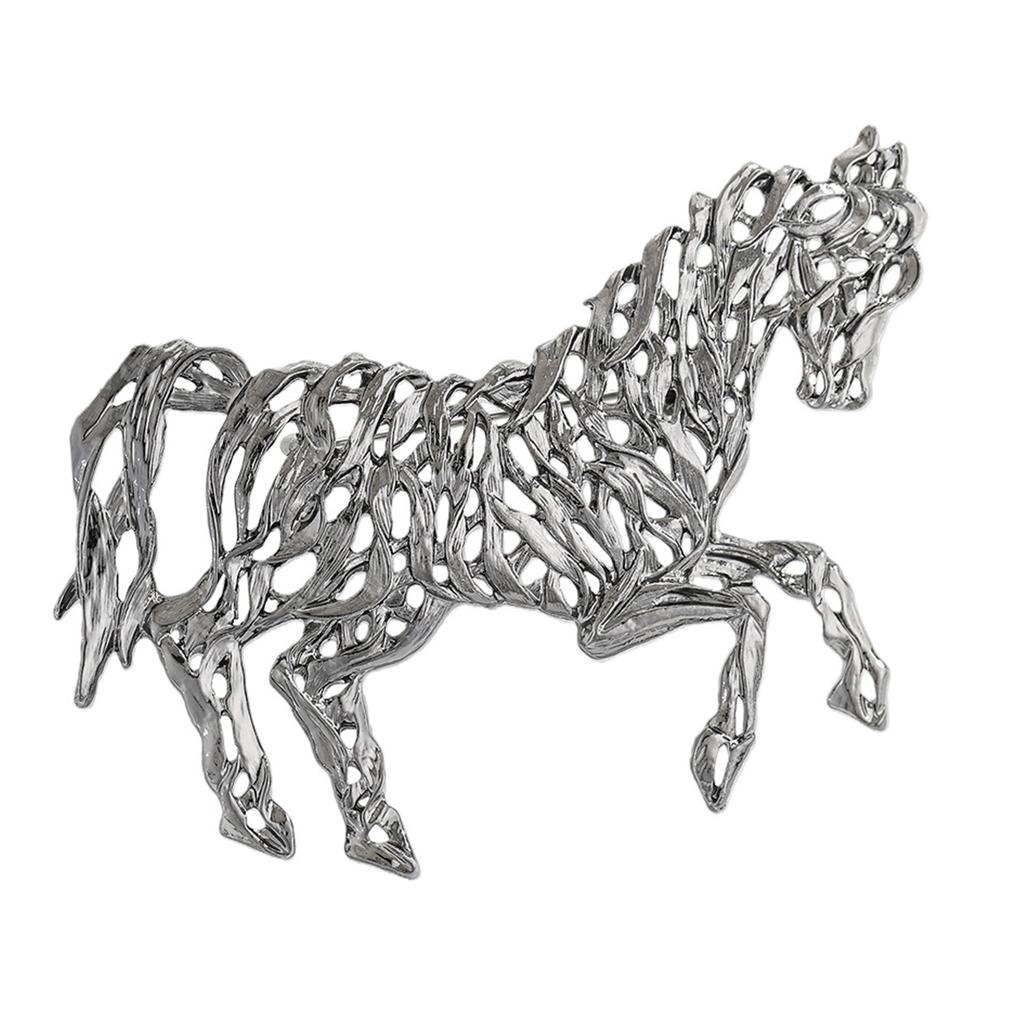 Cultural Symbol Horse Pin With Openwork Detailing Metal Construction Fashion Accessory Gift