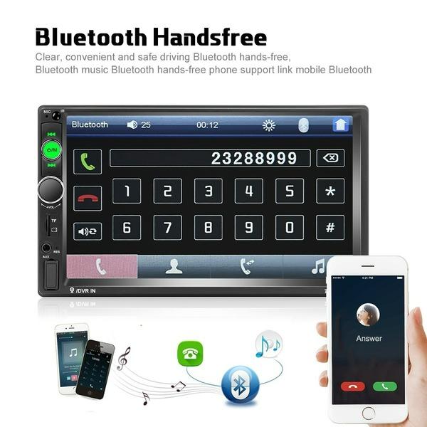 7\ HD MP5 Touch Screen Car Player Digital Display Support Bluetooth Multimedia USB Autoradio Mirror Link Rear View Camera Connection