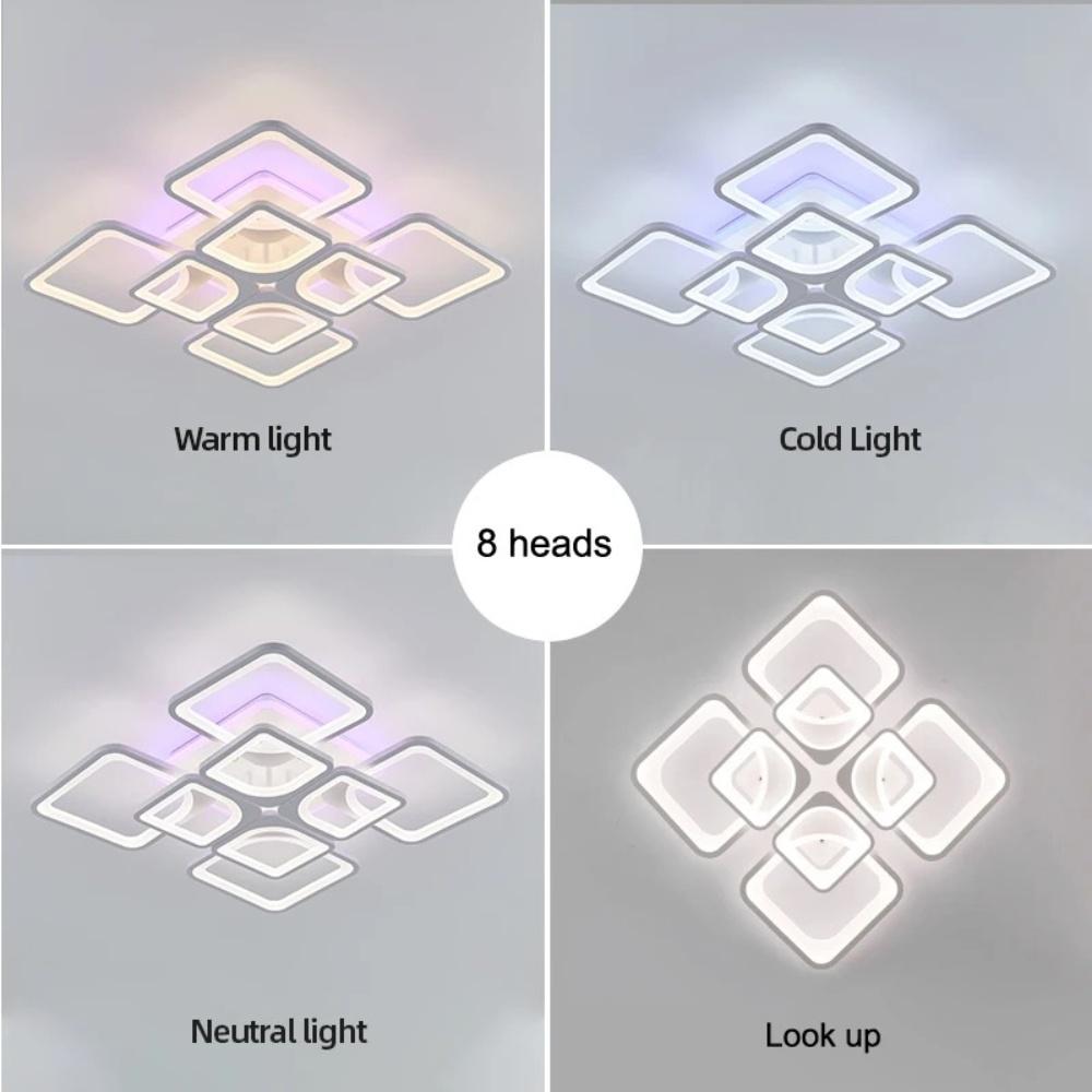 Modern Simple Style LED Pendant Lamp Ceiling Chandelier Blue Pink Purple APP with Remote Control Dimmable Interior Pendant Lamp