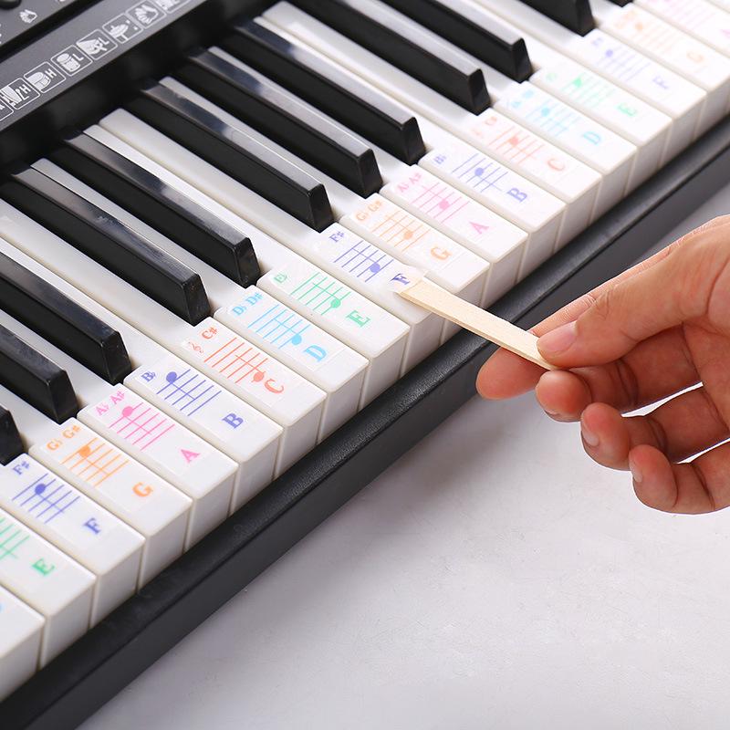 Bunte Klaviertastatur-Aufkleber für 88-Tasten elektronisches Klavier