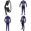 Och lättviktig Avengers Captain America Steve Rogers Zentai-kostym**