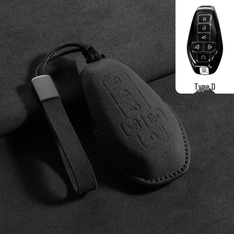 Denza D9 Key Case: Suede Protective Shell with Buckle for 26 Models