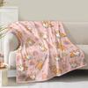 Cute Corgi Blanket Puppy Pattern Blanket Soft Flannel Blanket for Children Adult Gift Blanket