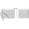 VidaXL Wire Mesh Fence, Decorative Fence Panel, Garden Patio Outdoor Protection Barrier, 154196