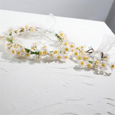 Natürlich aussehende Blumenkränze Haarband Girlanden Haarreif für Braut Brautjungfer Hochzeitshaarschmuck Haardekoration