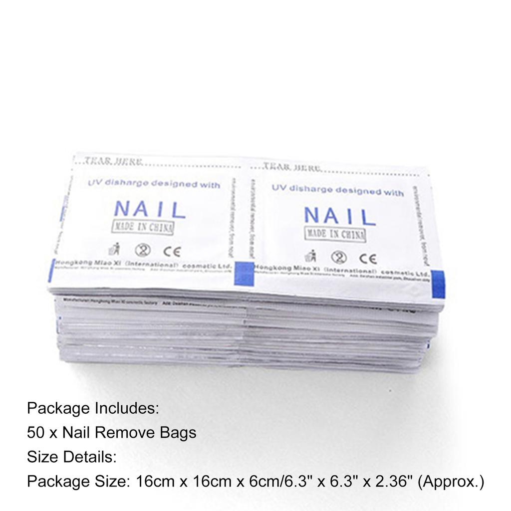 50/100Pcs Gel Polish Remover Pads Foil Nail Art Cleaner DIY Manicure Accessories