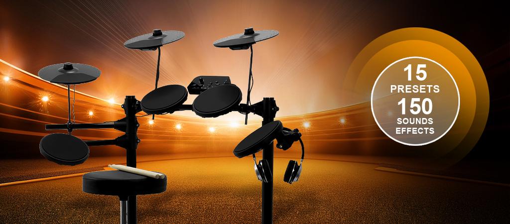 MusicMate MM-DRM-100 RhythmRise Electronic Drum Kit