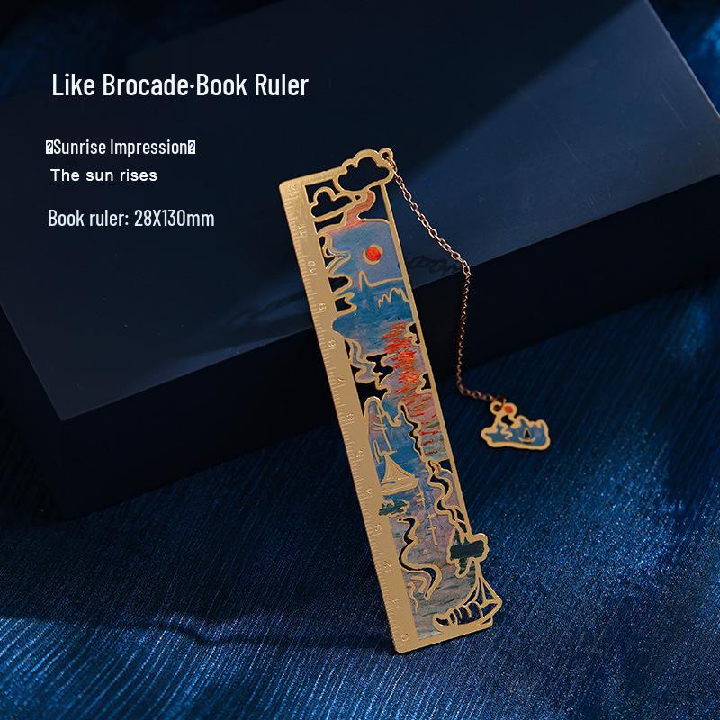 Van Gogh Monet Floral Metal Bookmark - Creative Engraved Gift
