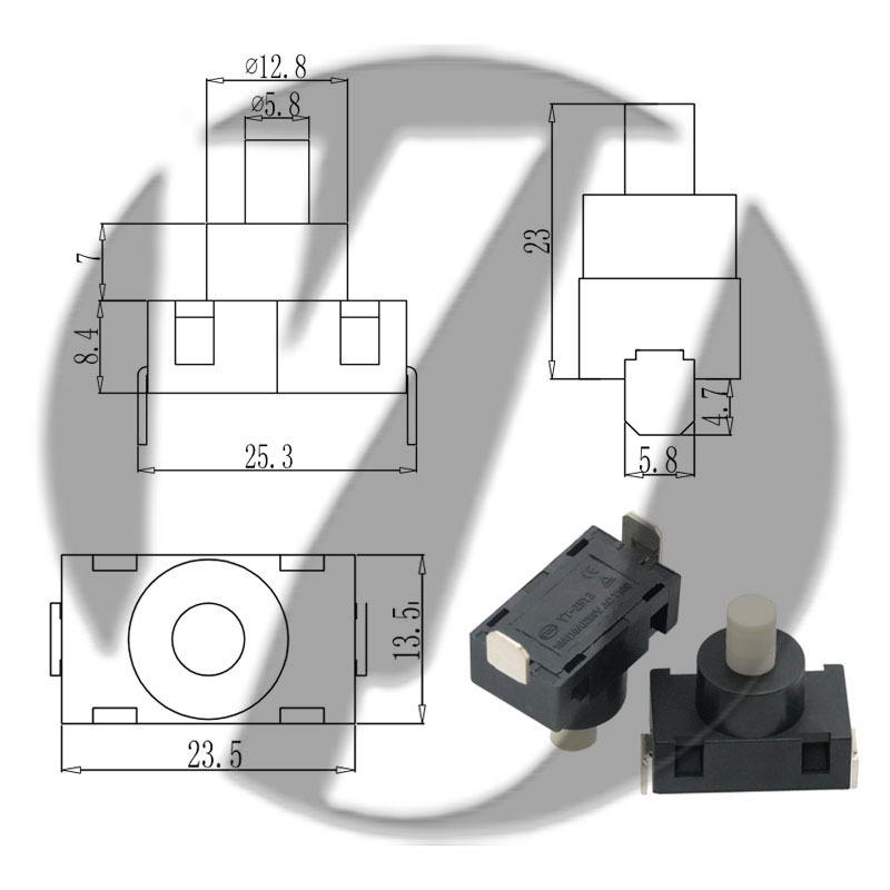 12x12 LED Flashlight Desk Lamp with Self-Locking Power Switch