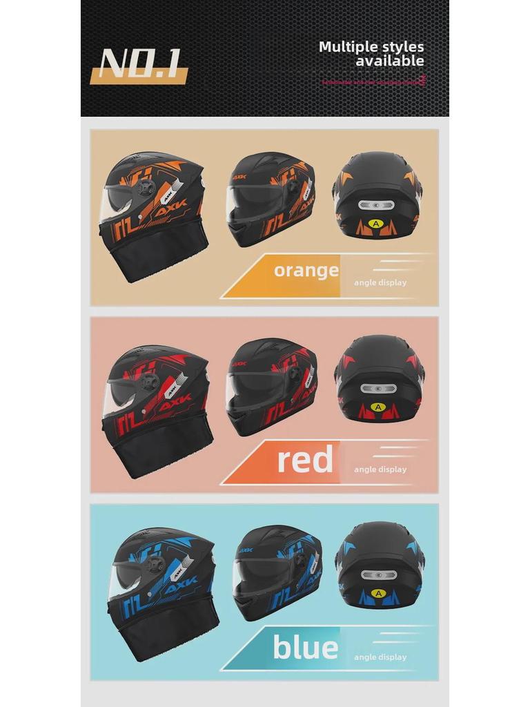 A1 3C Certified Electric Motorcycle Helmet - Four Seasons, Winter Warm, Unisex Full Helmet