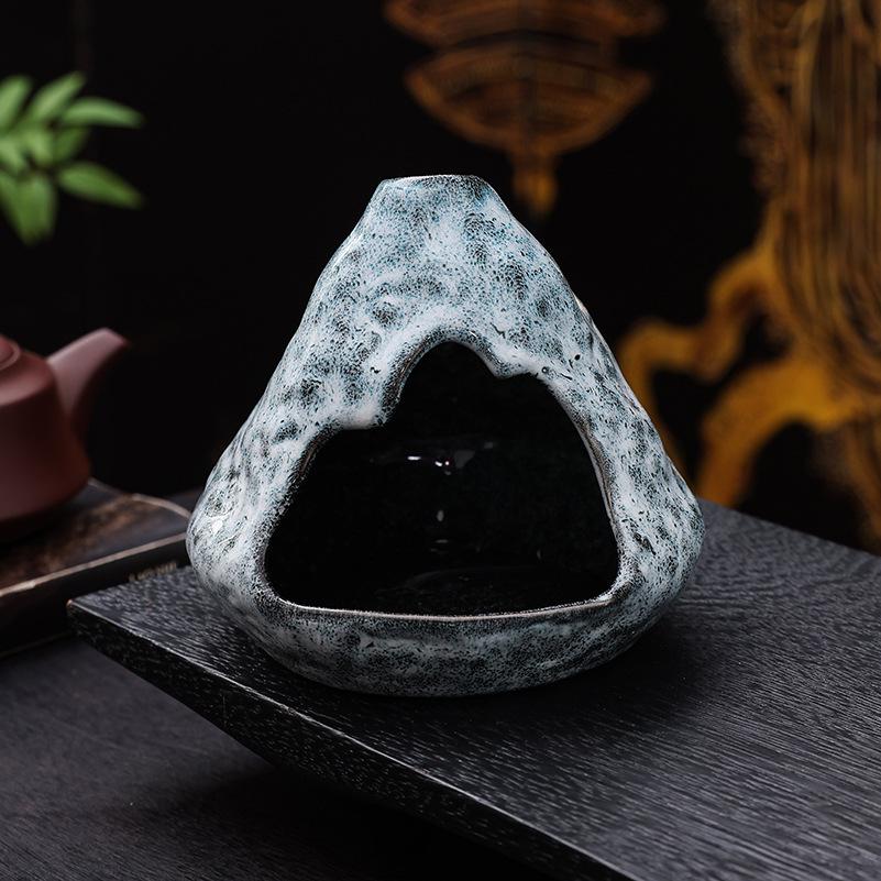 Ceramic Sage Burning Incense Burner Fireplace Ornament with Aroma Diffuser