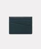 Matt Lizard Embossed Cowhide Simple Card Wallet (Dark Green) W16765