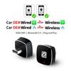 Wireless Carplay Adapter for Android iPhone Auto 2 in1 Wired to Wireless AI Box USB Connection for Volvo Benz Mg Kia Chery VW