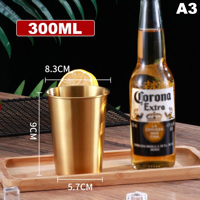 304Stainless Steel Cold Water Drinks Stackable Cup Double-Wall Beer Anti-Scalding Anti-Fall Cups Milk Mugsfor Kitchen Drinkware