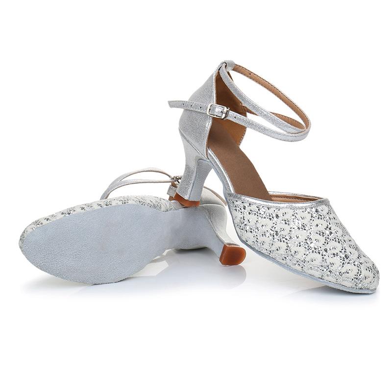 Pantofi de dans profesional pentru femei cu talpă moale pentru interior cu vârf închis