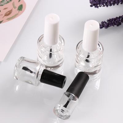 5/10/15ml Square Glass Nail Polish Bottle with Brush, Empty Refillable Paint Glue Container, Trending Beauty Sample