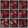 New Year Blessing Words Wedding Red Envelope Pearlescent Paper Spring Festival Mini Money Pocket S/M/L Size Bronzing