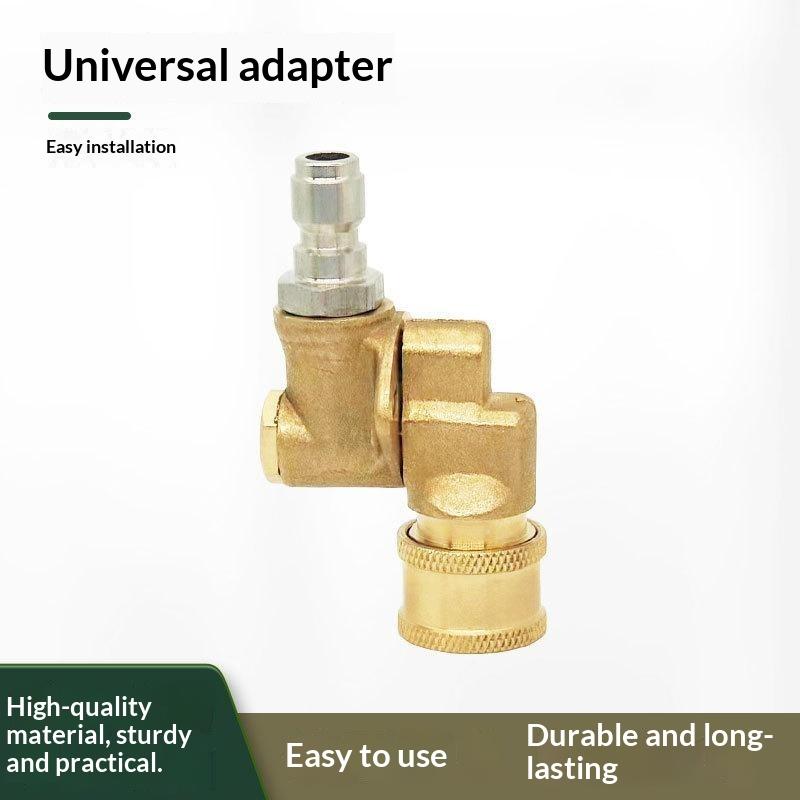 4500 Psi Pressure Washer Pivoting Coupler 1/4 Inch Quick Connect Adaptor Gutter Cleaning Attachment
