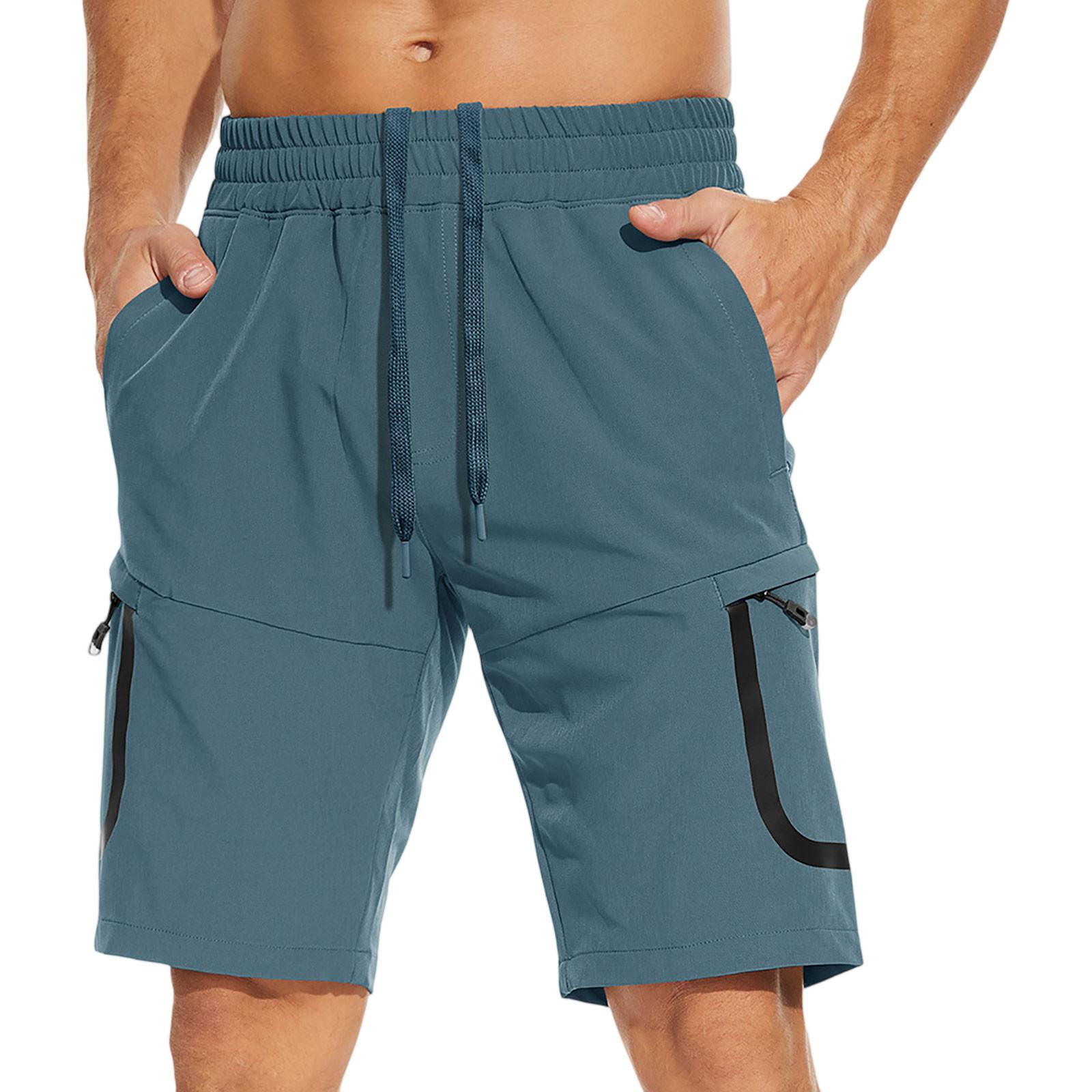 

Мужские летние большие повседневные свободные спортивные брюки пляжные шорты XL небесно-голубой