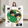 Ranma 12 Blankets Fleece Decoration Anime Rumiko Panda Breathable Lightweight Throw Blanket for Bed Outdoor Plush Thin Quilt