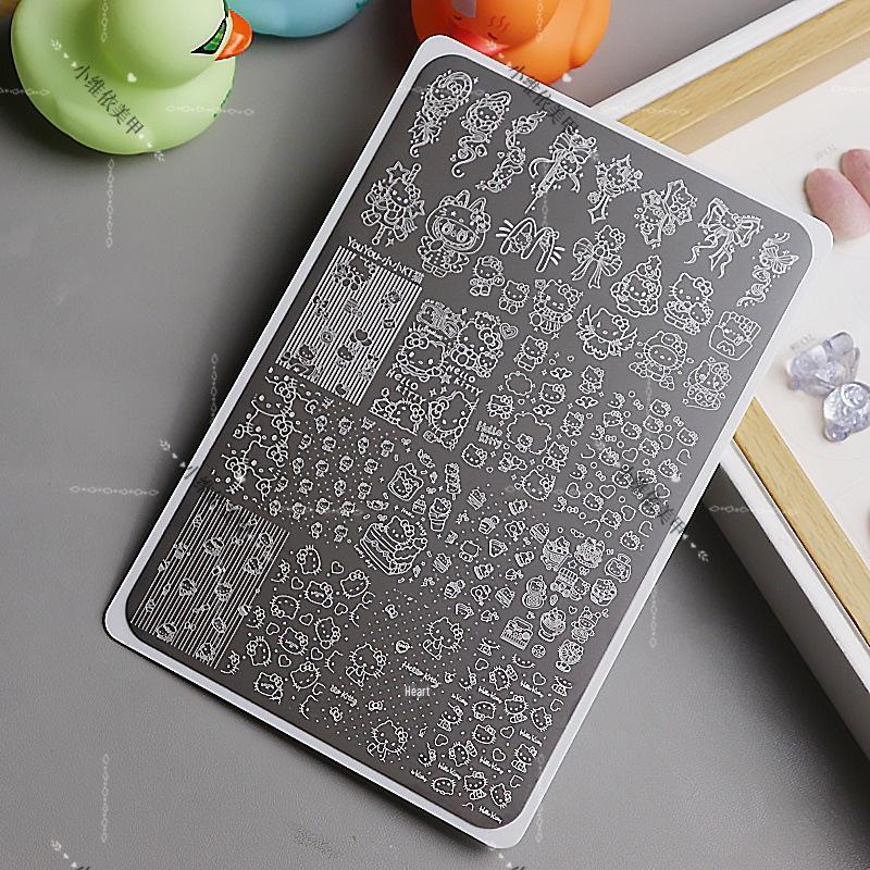 KT Cat & Mickey Mouse Anime Nail Art Stamping Plate for Beginners