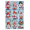 9 Hojas Adhesivos Navideños para Ventana Elfos Decoraciones Navideñas para Pegatinas de Ventana