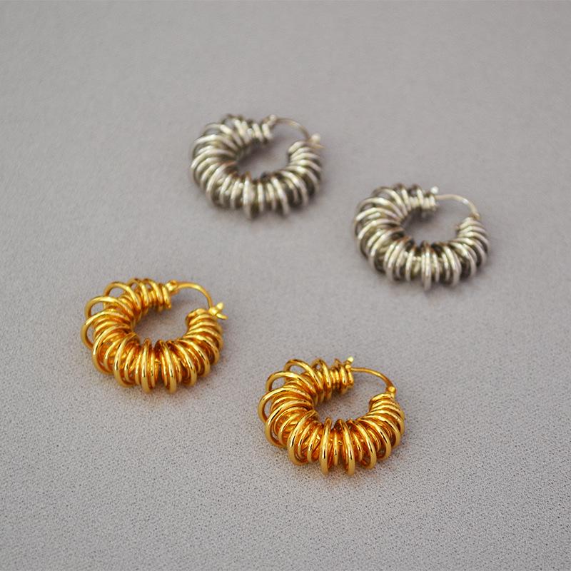 

Retro Brass Gold-Plated Wrap Around Ear Cuffs for Women платиновый