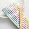 Colorful Fiberglass Chopsticks 5 Pairs Dishwasher Safe BPA Free Non-slip Reusable for Home Kitchen Dining