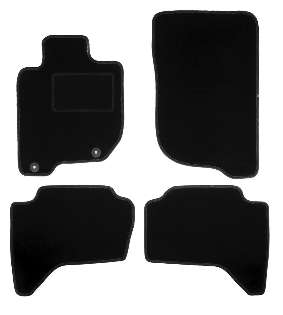 Black Velour Floor Mats For: Mitsubishi L200 IV Pickup (2006-2015)