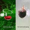 New Tapered Hopper Basket Automatic Feeder Plastic With Suction Cup Aquarium Red Worm Feeding Fish Tank Cone