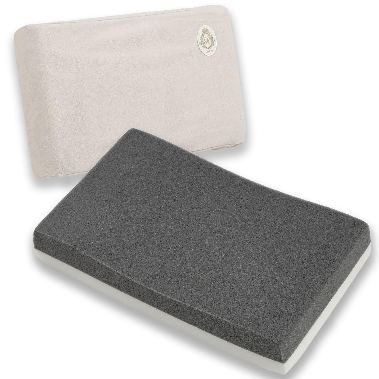 

MACR Pillow with Urethane Functional Low High Neck Rancor Sleeping Extremely Foam Serial Number Included Cover, Pillow, Resilience, Resilience, серый