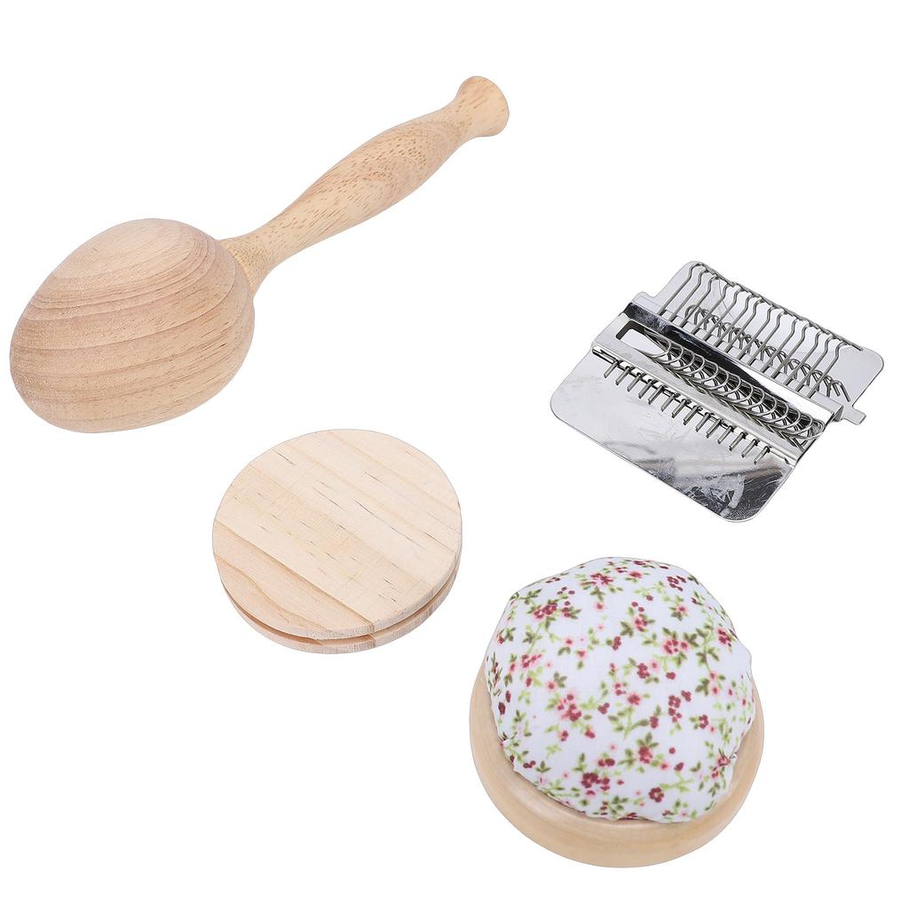 Mini Darning Tool Kit DIY Weaving Repair Tool Knit Patch Set with 50 Threads for Mending Socks Jeans Sweaters