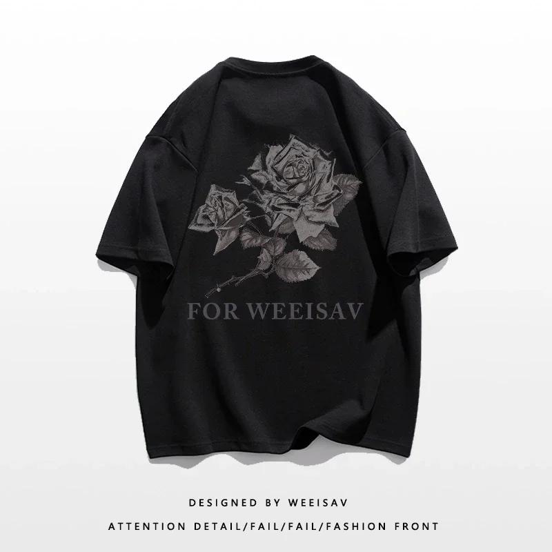 

Летняя мода Тяжелая Ретро Мужская Футболка с английскими буквами 100% хлопок с принтом Круглый вырез Высококачественная Повседневная Фитнес Уличная футболка#Цвет(13) XXXXXL чёрный