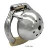 Ergonomické zařízení na mužskou cudnost Stealth Lock z nerezové oceli, klec na penis, zámek na penis, kroužek na penis, pás cudnosti, S077