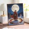 DIY Diamond Painting Kit Santa Moonlit Snow 5D Full Drill Canvas Art Relaxing Stress Relief Craft for Adults and Beginners Christmas Decor