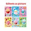 Make-a-Cake Sticker Sheets DIY Make Your Own Birthday Cake Puzzle Stickers for Kids Boys Girls Party Favor Games Toys Gifts