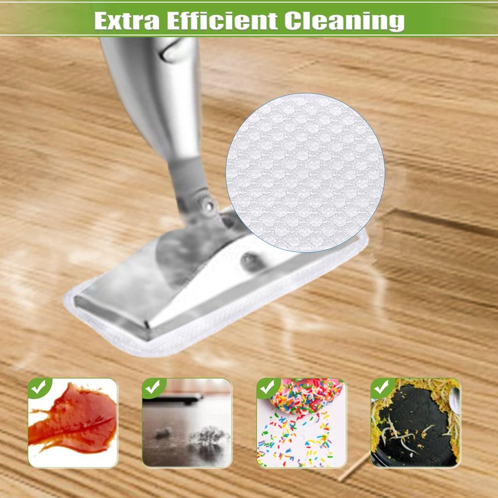 Steam Mop Replacement Cloth, Washable Cleaning Pad, White 4PCS