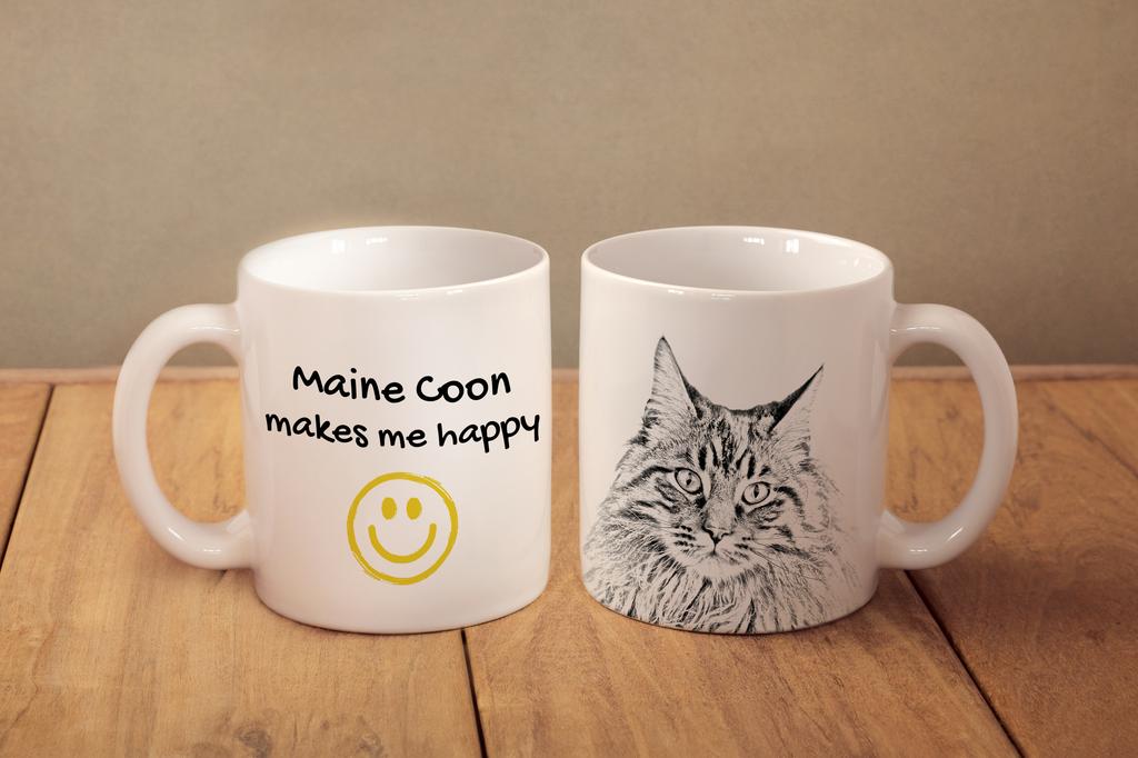 Maine Coon - Cat Mug, Cheerful Mug for a Dog Lover, Personalized Gift from the Art-Dog Brand