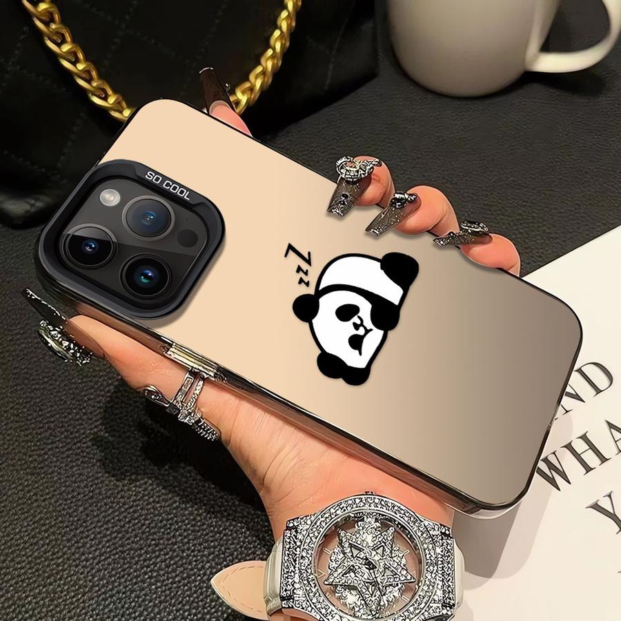 Soft Shell Phone Case for iPhone 14 15 16 Plus 11 12 13 Pro Max 16e Cute Cartoon Panda