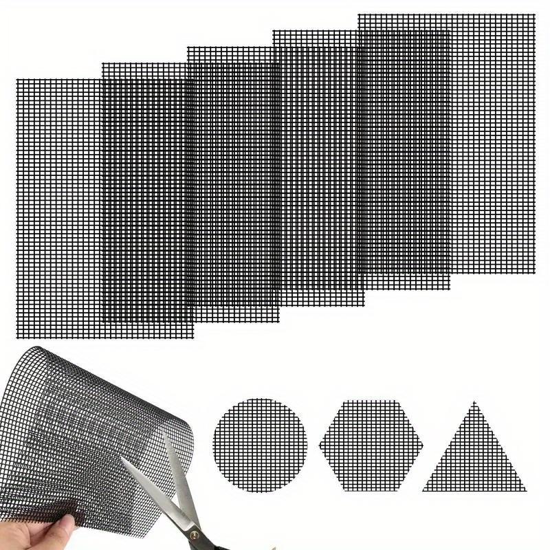 5pcs Flower Pot Hole Mesh Pad Bonsai Pot Bottom Grid Mat Bottom Mat Prevent Soil Loss Breathable Drainage Bottom Mat