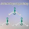 Y-Shaped Swivel Ring Fishing Subline Splitter Divider Space Beans Fishing Tackle Connector Silica Gel Three-Fork