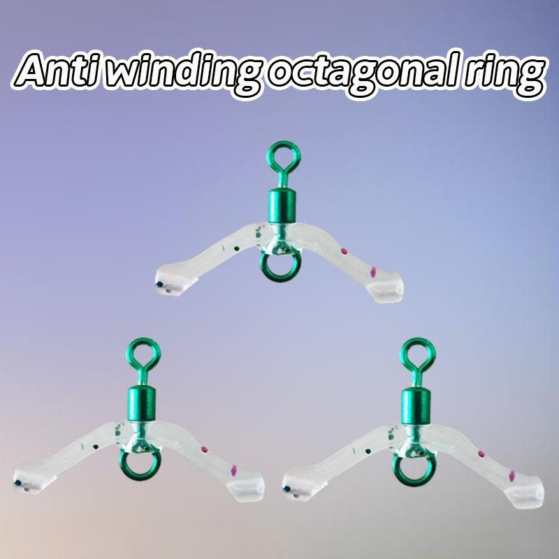 Y-Shaped Swivel Ring Fishing Subline Splitter Divider Space Beans Fishing Tackle Connector Silica Gel Three-Fork