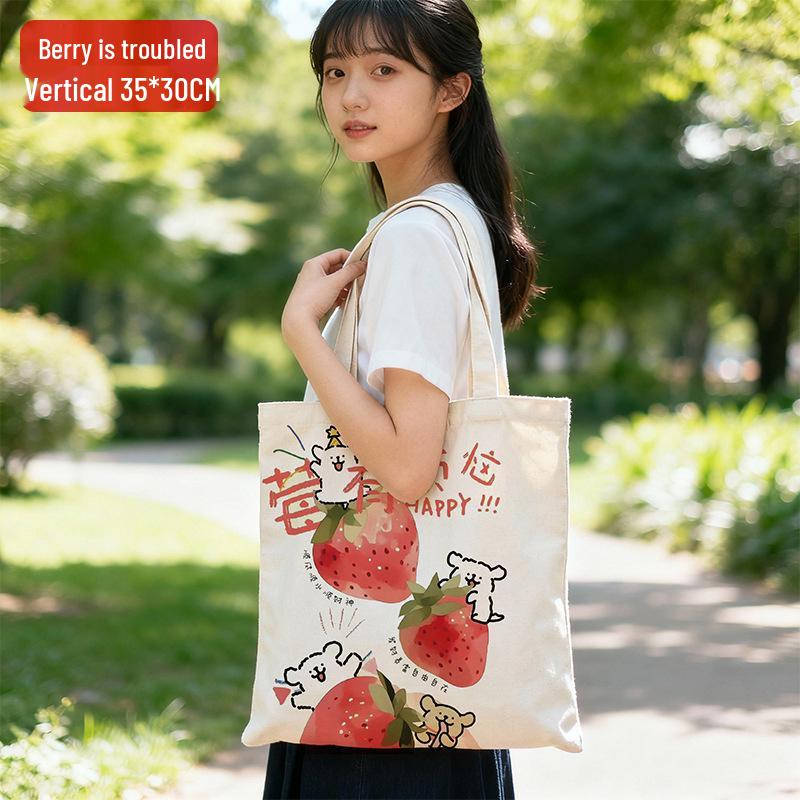 Customizable White Canvas Tote Bag with High-End Feel