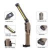 Multi-functional Foldable COB Flashlight Magnetic Base Red SOS Strobe Folding Work Light USB Rechargeable Metal Hook