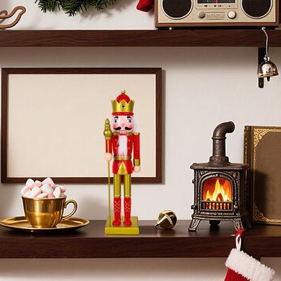 Traditional Wooden Nutcracker Nutcracker Christmas Decor Collectible Festive Decor For Fireplace Counter Countertop Party