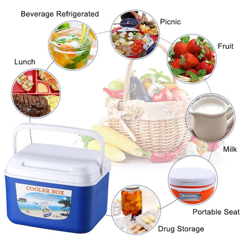 5L-13L Outdoor Incubator Portable Food Storage Box Car Cold Box Fishing Box Cooler Fridge Food Storage Bags For Hiking Travel