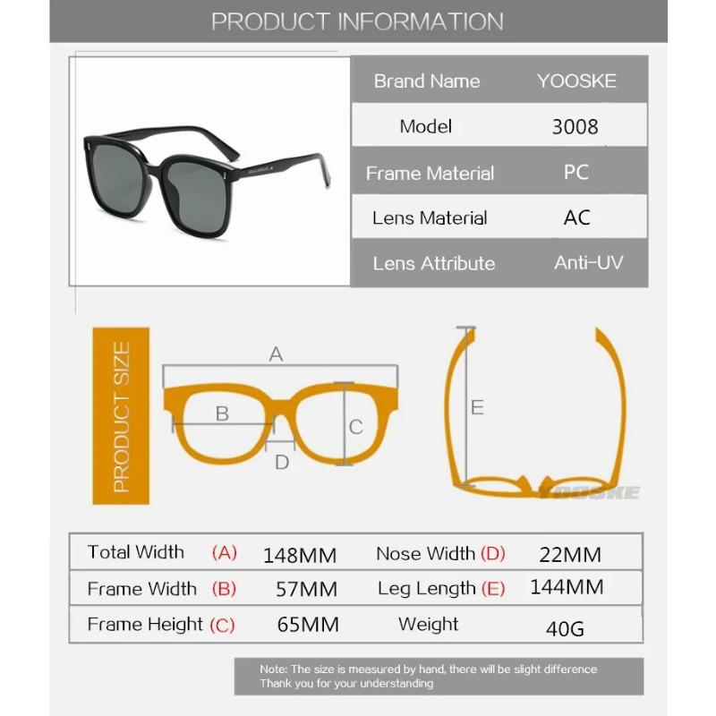 Retro Polarized Sunglasses Men Women Popular Square Sun Glasses Ladies Black Eyeglasses Driver Goggles UV400 Mirror