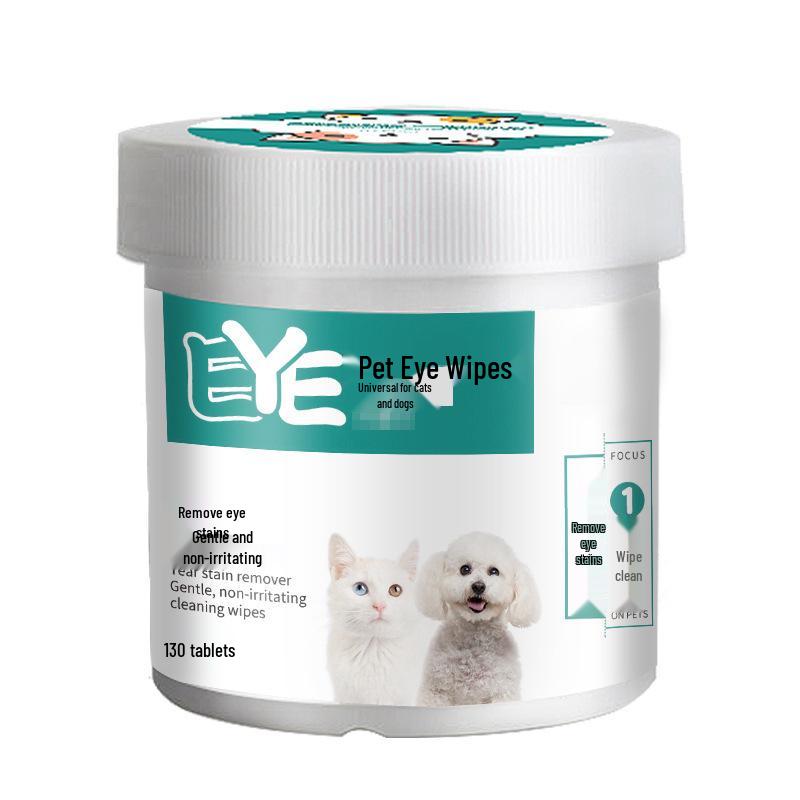 

Салфетки для чистки глаз питомцев - 130 штук для собак и кошек.